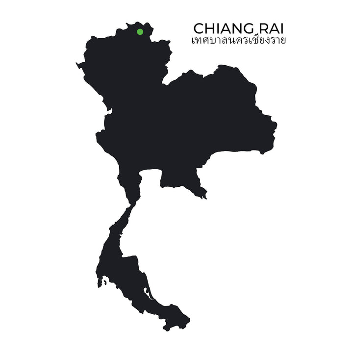 Ein Foto einer Karte von der Region Chiang Rai in Thailand